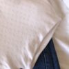 Shorty Douceur Automnale détails tissu coton pointelle blanc