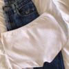 Shorty Douceur Automnale dos coton pointelle blanc