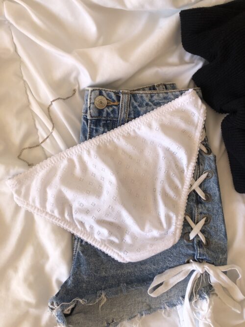 Culotte Douceur Automnale dos coton pointelle blanc